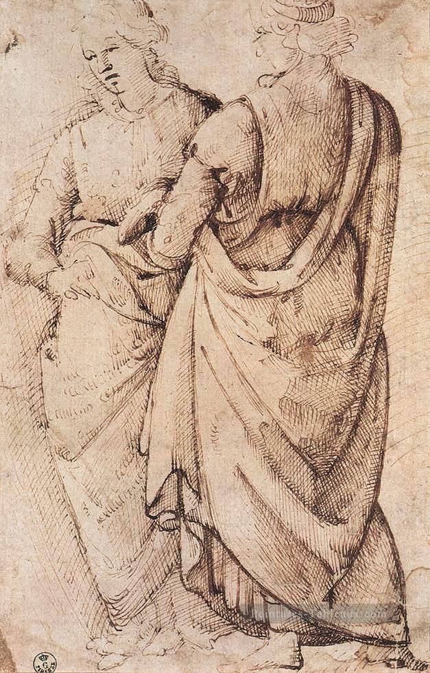 Étude de deux femmes Renaissance Florence Domenico Ghirlandaio Peintures à l'huile
